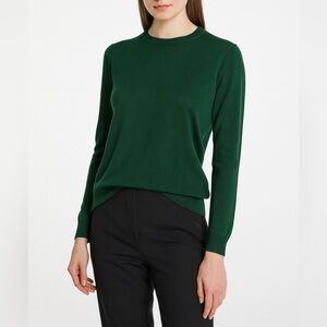 Kangra Made In Italy Green Cashmere Wool Blend Light Weight Sweater Size Large‎